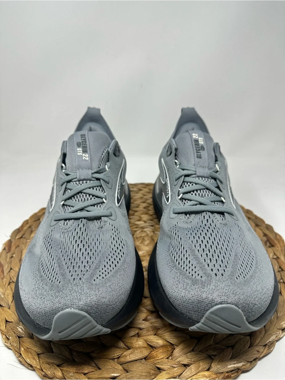 BROOKS Glycerin GTS 22 Running Shoes Primer Grey Ebony Bluewash Size 13 Men's